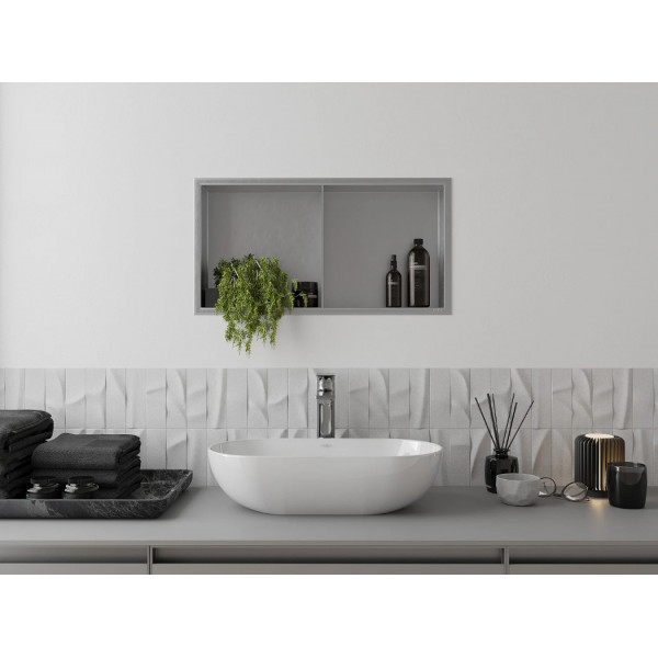 Вбудована полиця MEXEN X-Wall-R 60x30 INOX з обідком