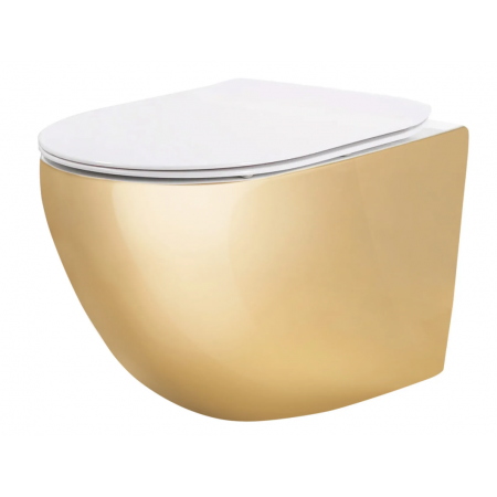 Подвесной унитаз REA CARLO MINI TORNADO NFQ GOLD WHITE