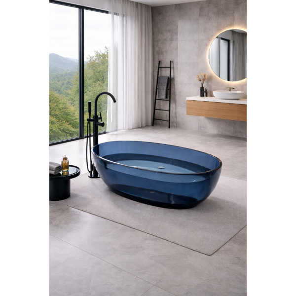 Ванна VBI VESUVIO BLUE 170 x 78 отдельностоящая стеклянная