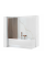 Шторка для ванны REA ELEGANT 80 BRUSHED COPPER постоянная