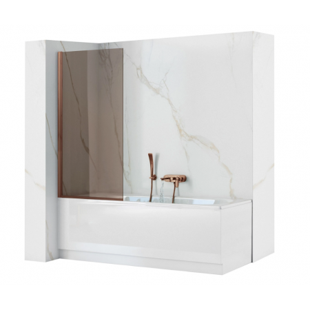 Шторка для ванны REA ELEGANT 80 BRUSHED COPPER постоянная