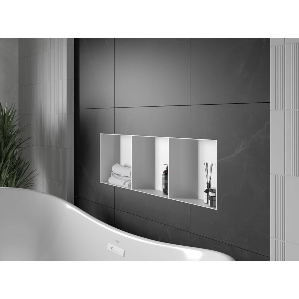 Вбудована полиця MEXEN X-Wall-NR 90 WHITE без обідка