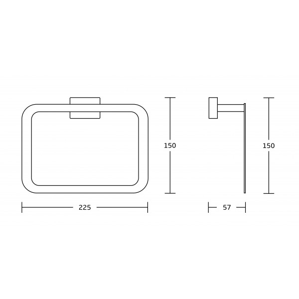 Полотенцедержатель кольцевой VBI MERCURY GOLD