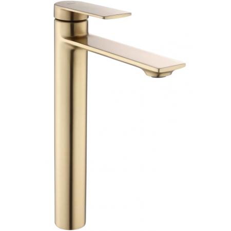 Смеситель для раковины (умывальника) REA STORM BRUSHED GOLD высокий