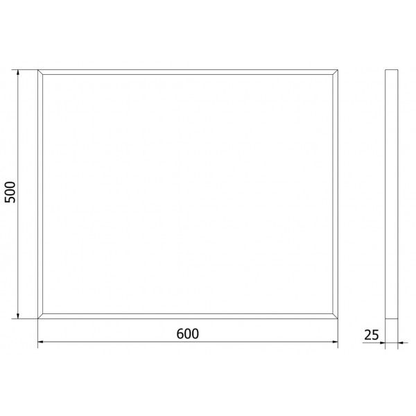 Дзеркало MEXEN LOFT 60x50 GOLD прямокутне