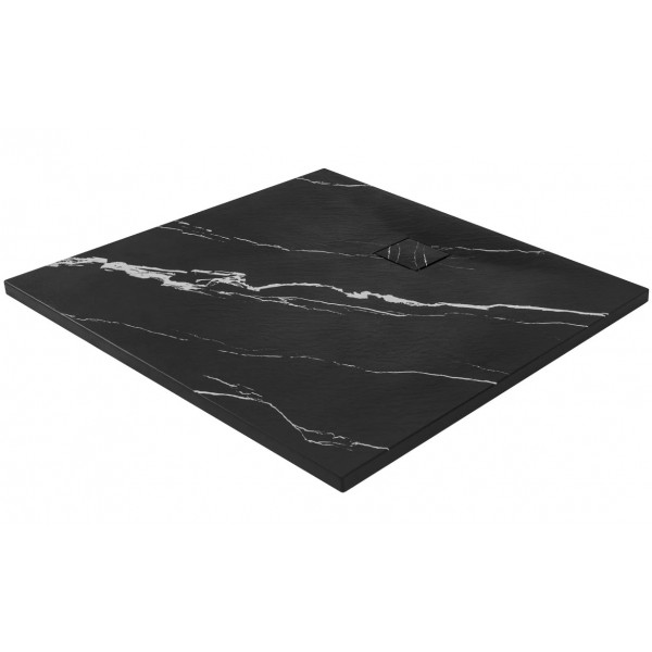 Душевой поддон REA BAZALT 90x90 CARRARA BLACK