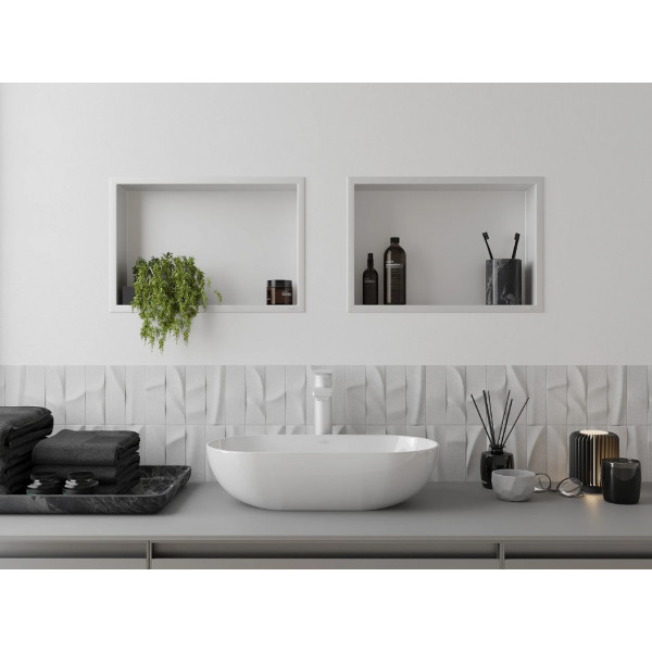 Вбудована полиця MEXEN X-Wall-R 45x30 WHITE з обідком
