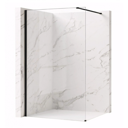 Душевая стенка REA FLEXI 70 TRANSPARENT BLACK