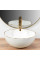 Умывальник (раковина) REA STELLA WHITE GOLD EDGE белый накладной