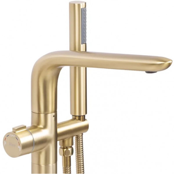 Смеситель для ванны REA CLARK BRUSHED GOLD матовое золото напольный