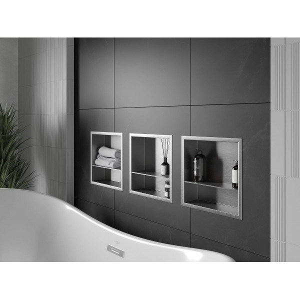 Вбудована полиця MEXEN X-Wall-R 30 INOX з обідком