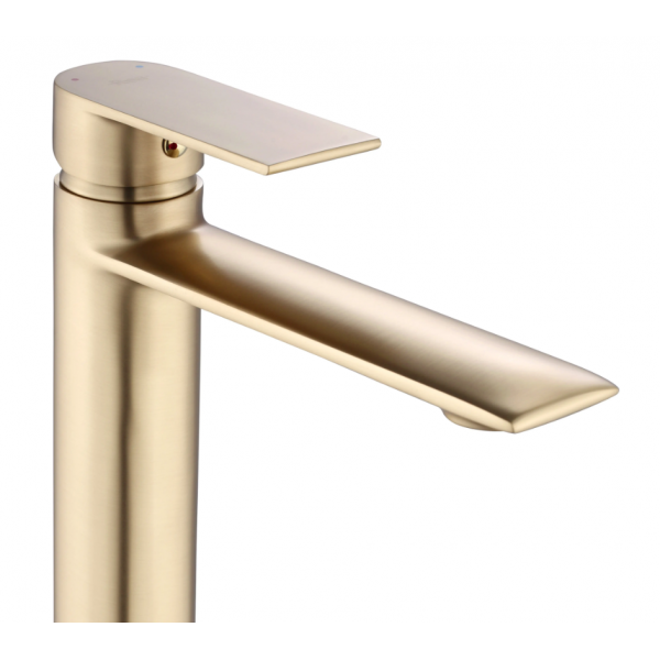 Смеситель для раковины REA VENETA BRUSHED GOLD высокий