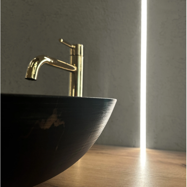 Умывальник (раковина) REA STELLA BLACK MARBLE BRUSHED накладной