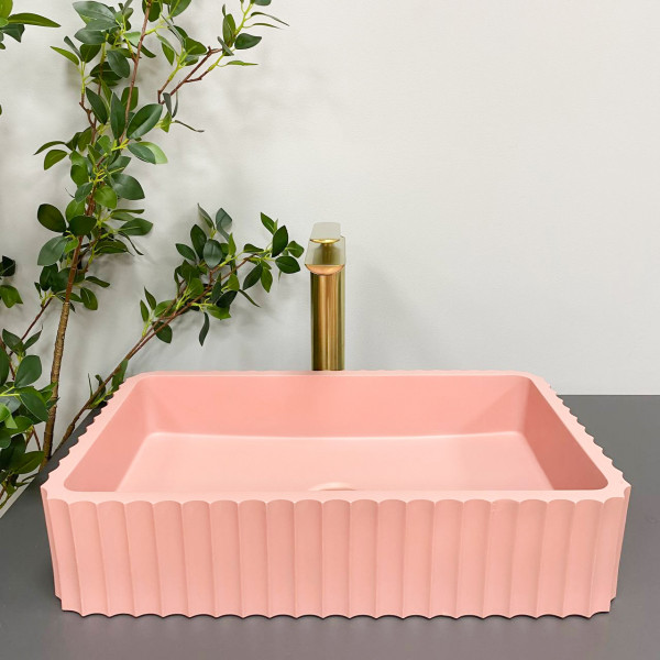 Умывальник (раковина) VBI FLORENTIA PINK MATT накладной