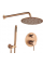 Душевая система REA LUNGO GRIP BRUSHED COPPER + BOX скрытого монтажа