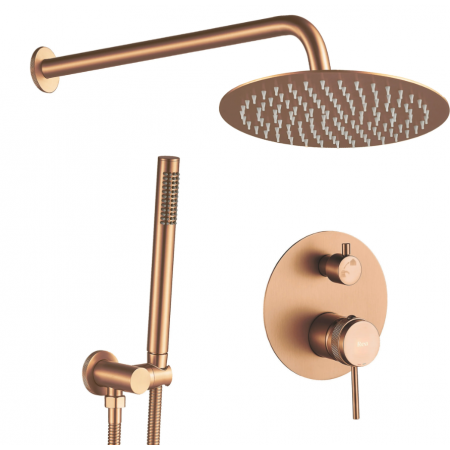 Душевая система REA LUNGO GRIP BRUSHED COPPER + BOX скрытого монтажа