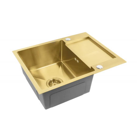Стальная кухонная мойка REA PAUL BRUSHED GOLD