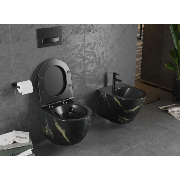 Підвісний унітаз MEXEN LENA BLACK MARBLE MATТ