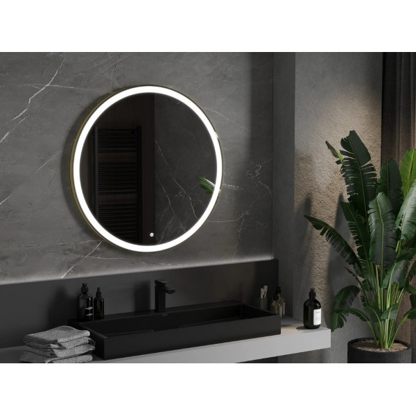Дзеркало MEXEN ESSO 90 GOLD LED кругле