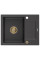 Гранітна кухонна мийка MEXEN ENZO BLACK GRANITE + сифон GOLD