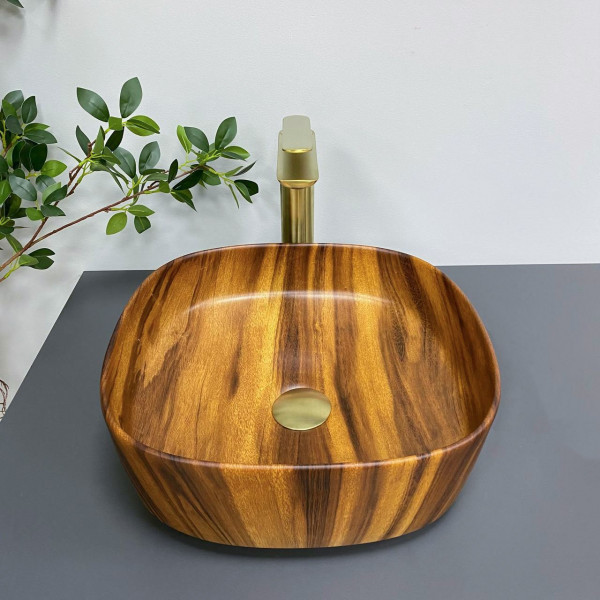 Умывальник (раковина) VBI AREZZO WOOD MATT накладной