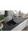 Гранітна кухонна мийка MEXEN LEO BLACK SILVER + сифон BLACK