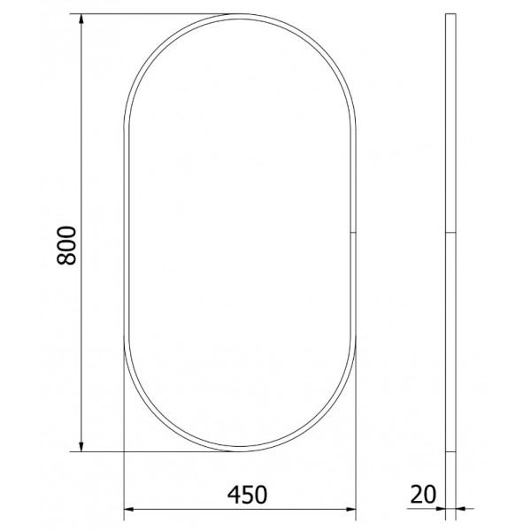Дзеркало MEXEN LOFT 80x45 GOLD овальне