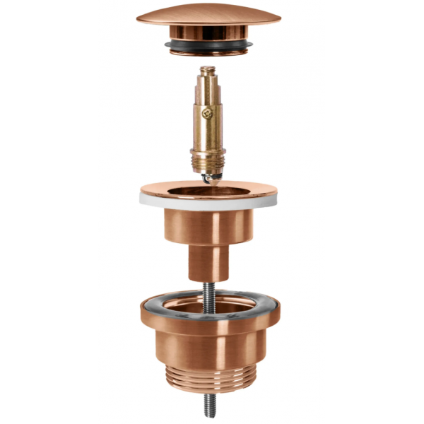 Донный клапан для раковины REA CLICK-CLACK BRUSHED COPPER универсальный