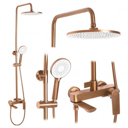 Душевой гарнитур REA AVALON BRUSHED COPPER с изливом