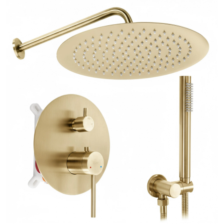 Душевая система REA FOSS CLIF BRUSHED GOLD + BOX скрытого монтажа