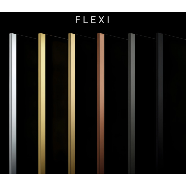Душевая стенка REA FLEXI 110 TRANSPARENT BRUSHED GOLD