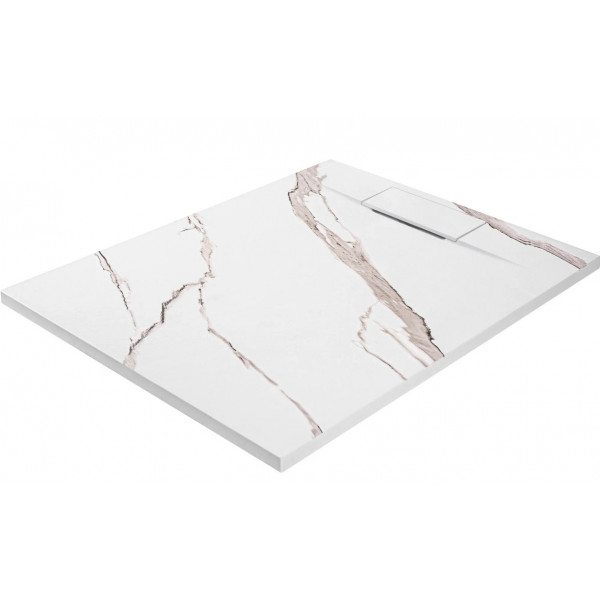 Душевой поддон REA BAZALT 90x120 CARRARA WHITE