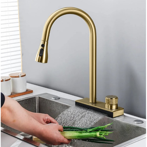 Смеситель для кухни REA CONOR BRUSHED GOLD матовое золото