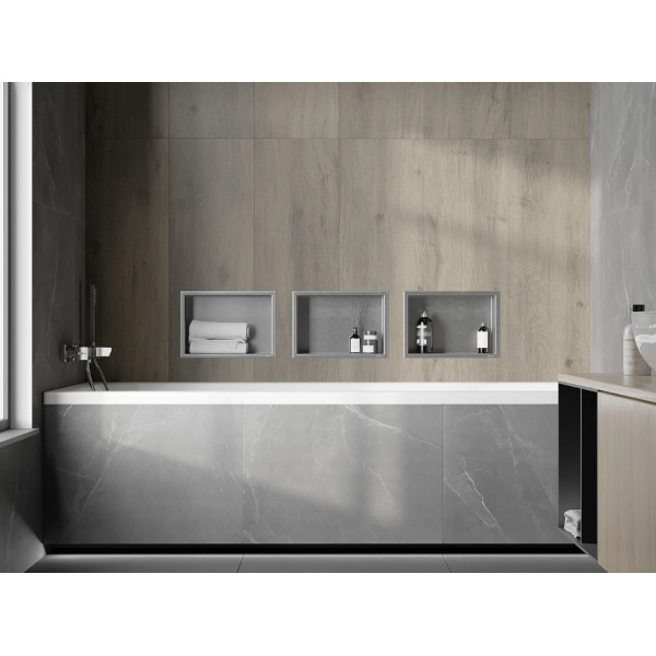 Вбудована полиця MEXEN X-Wall-NR 30x20 INOX без обідка