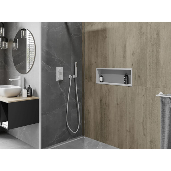 Вбудована полиця MEXEN X-Wall-R 60x20 WHITE з обідком