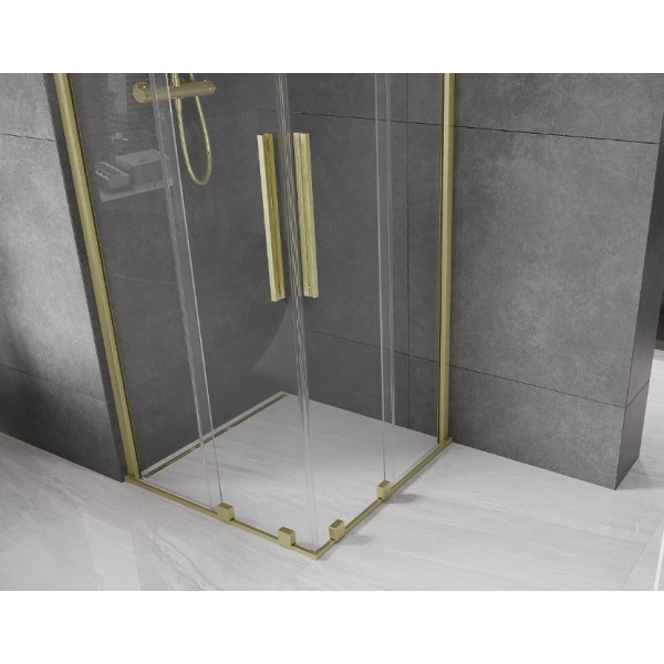 Душова кабіна MEXEN VELAR DUO 80х80 BRUSHED GOLD