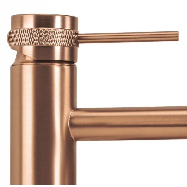 Смеситель для раковины (умывальника) REA LUNGO GRIP BRUSHED COPPER высокий