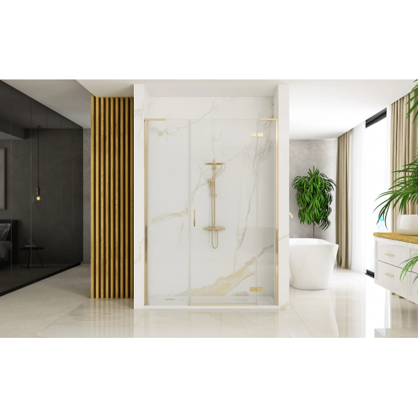 Душевая дверь REA HUGO 110 BRUSHED GOLD распашная