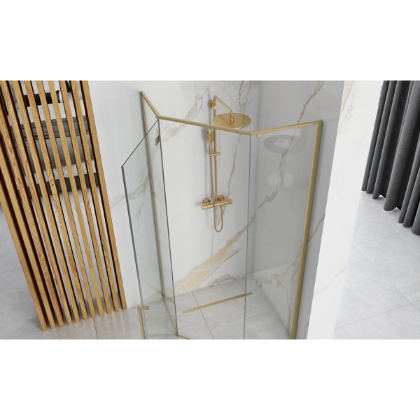 Душевая кабина REA DIAMOND 90х90 BRUSHED GOLD