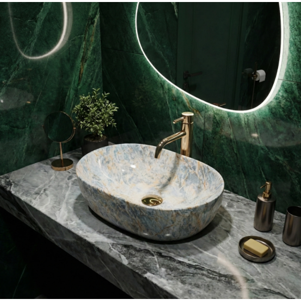 Умывальник (раковина) REA AMELIA 48 RUSTSTONE накладной