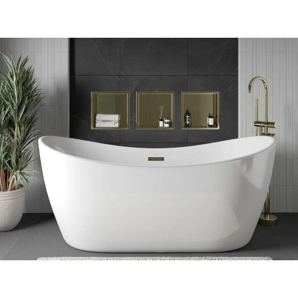 Вбудована полиця MEXEN X-Wall-R 30 GOLD з обідком *