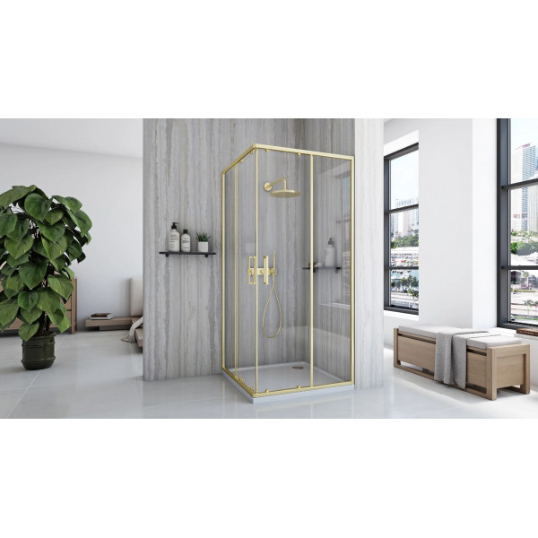 Душевая кабина REA CITY 90х90 BRUSHED GOLD