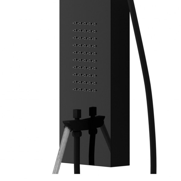 Душова панель CORSAN SAMSARA BLACK LED з виливом