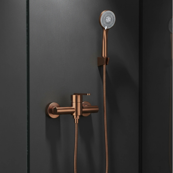 меситель для ванны и душа REA ONTARIO BRUSHED COPPER без излива
