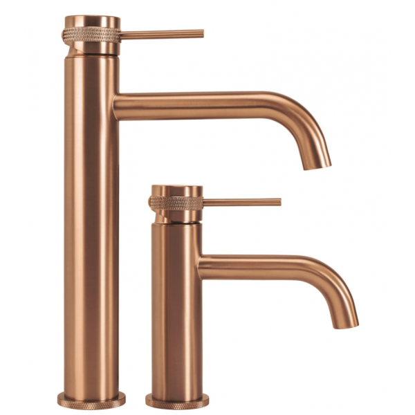Смеситель для раковины (умывальника) REA LUNGO GRIP BRUSHED COPPER высокий