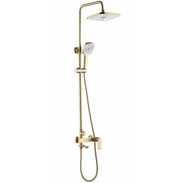 Душевой гарнитур REA STORM BRUSHED GOLD с изливом