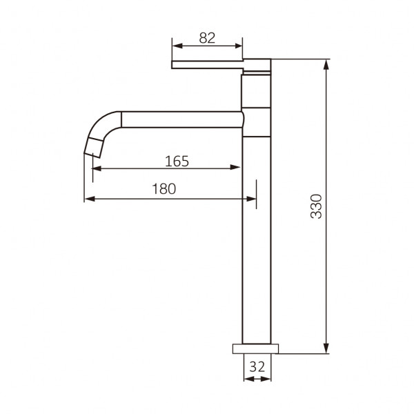 Смеситель для раковины VBI VELARO BLACK высокий