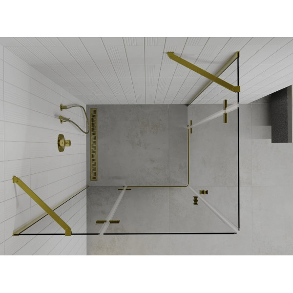 Душова кабіна MEXEN ROMA DUO 100x90 GOLD