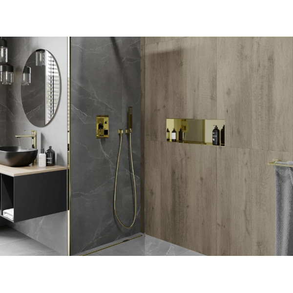 Вбудована полиця MEXEN X-Wall-NR 60x20 GOLD без обідка