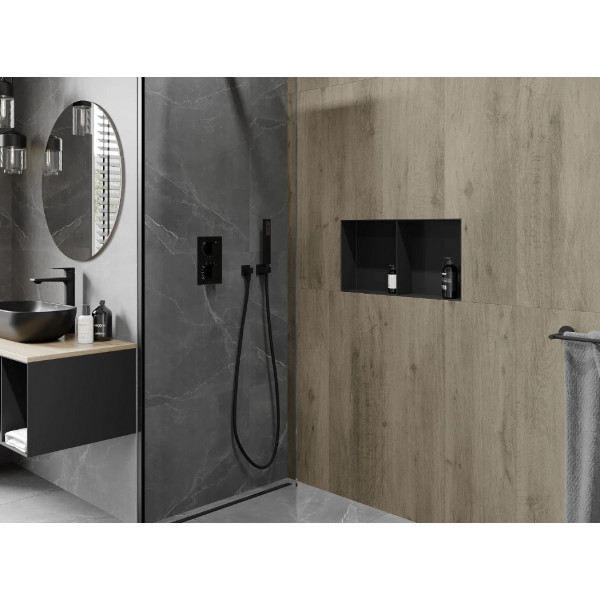 Вбудована полиця MEXEN X-Wall-NR 60x30 BLACK без обідка